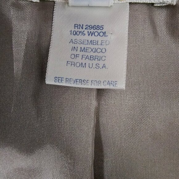 Pendleton Virgin Wool Single Breasted Lined Beige Blazer Suit Jacket - Picture 7 of 8